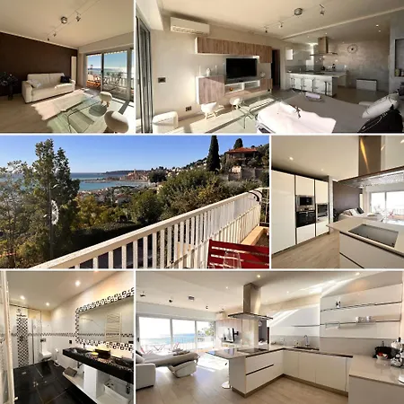 דירה Elegant With Sea View And מנטון